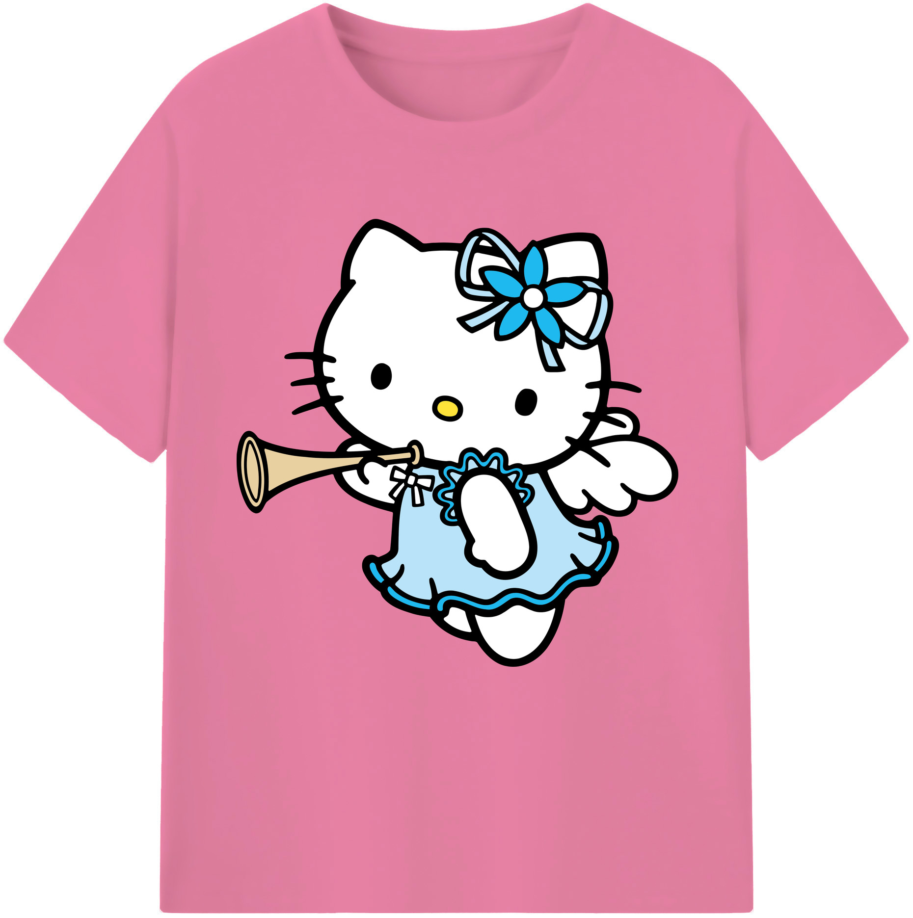 （画像用） Hello Kitty ハローキティ 綿100％半袖Tシャツ（フロントプリント）